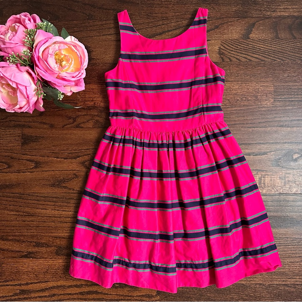 Polo by Ralph Lauren Pink and Black Striped Kids Dress